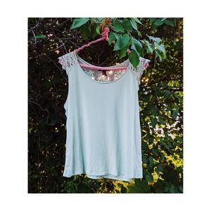 Unique, Elegant Mint Green Top